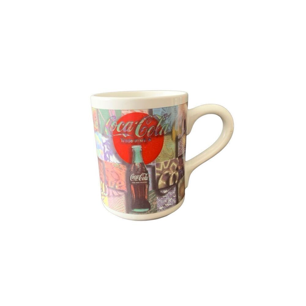 Vintage Coca-Cola 1997 Always Refreshing Collectible Retro Tiffany Look Mug HTF